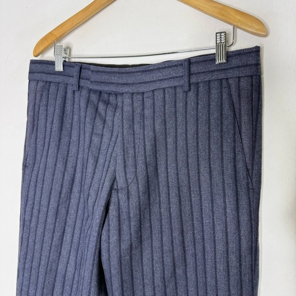 Marc Jacobs Men’s Wool Blend Pants Blue Black Stripe Size 34 x 34